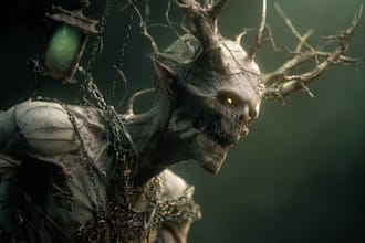 make fantasy horror character illustration