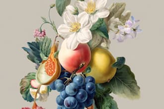 watercolor botanical illustrations of flowers and plants