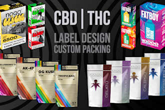 design professional cbd, thc, cannabis, and hemp product packaging and labels