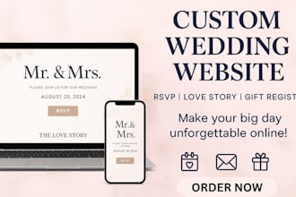 build a wedding website, rsvp page and event website