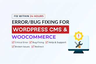 fix wordpress issues, errors, website bug fix, wordpress help, woocommerce fix