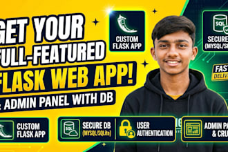 develop a professional flask web application, portal, panel with mysql database