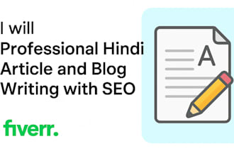 write professional hindi articles and blogs with SEO