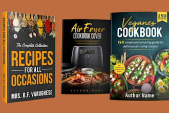 design eye catching recipe book cover, cookbook cover, ebook paperback hardcover