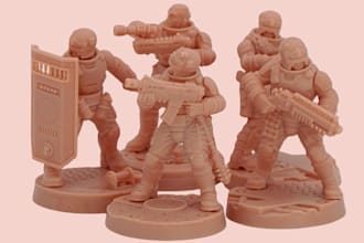 design 3d tabletop miniatures dnd models 3d collectible figures for 3d printing