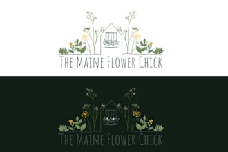 design garden flower box company logo
