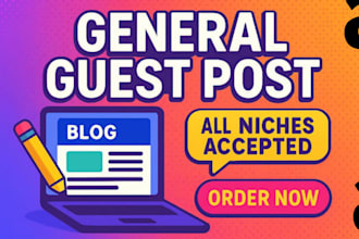 publish guest posts on general sites backlinks on high da DR