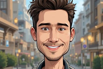 create simple cartoon portrait
