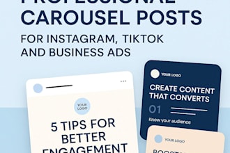 design professional stunning social medial carousel for tiktok business ads
