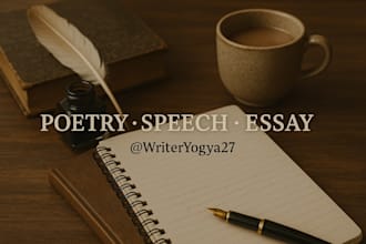 write poetry speech or essay for you