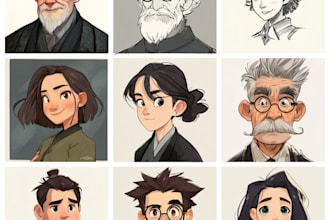 draw characters in cartoon or anime style