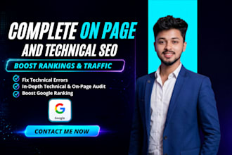do on page and technical SEO audit and errors fix to boost google rankings