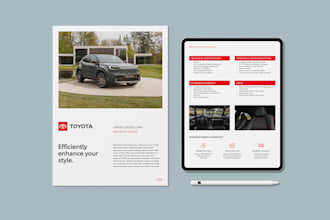 design a professional digital flyer or brochure