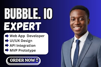 build bubble io web app, bubble mvp, bubble saas and bubble website developer