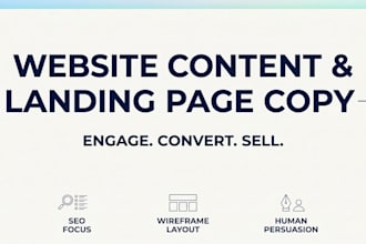 write SEO website content and landing page copy