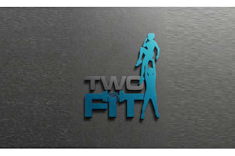 design classic partner based fitness logo