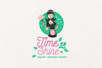 design corporate organic cleaning services logo