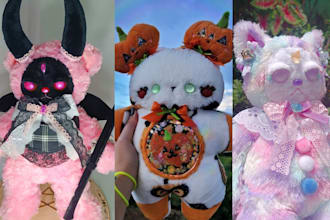 craft custom soft plush toy stuffed animal amigurumi crochet pattern doll