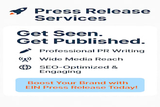 do press release writing and distribution via ein presswire, public relations