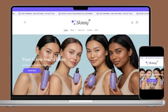 design beauty shopify store skincare store beauty store skincare beauty website