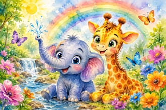 children story book illustration children story children story book illustration