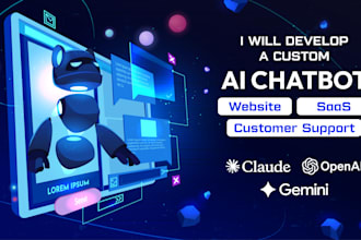 develop custom ai chatbot for websites, saas, and customer support