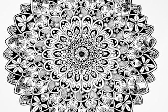 illustrate mandala colouring pages and mandala arts for you
