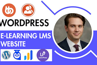 build responsive lms e learning website, lms website, online course lms website