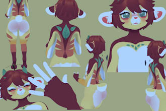 retexture furry avatar vseeface vrm convert fbx to vrm upload vrchat and edit
