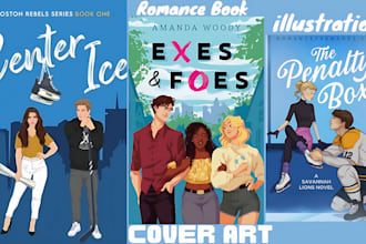 design romance book cover ebook cover illustrated kindle cover romance character