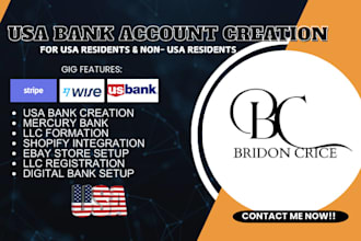 usa bank creation for non USA resident setup mercury, wise and stripe bank