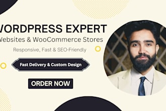 create and customize wordpress websites with full functionality