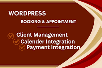 design wordpress appointment booking website using amelia plugin