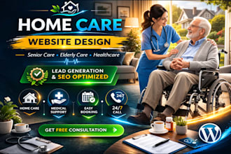 design home care website healthcare senior care website medical website