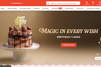 build shopify bakery website, cake shop, pastry website, taco dropshipping store