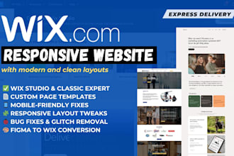 design, redesign, customize wix studio business website