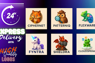design custom vintage, mascot, gaming, and 3d logo design
