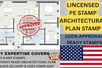 stamp, all USA architectural drawings, engineering stamp and be your draftsman