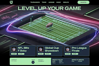 design a responsive esport or sport tournament website