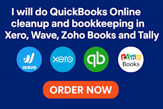 do quickbooks online cleanup and bookkeeping in xero wave zoho books and tally