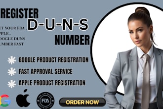 handle fda google apple registration and create professional logo