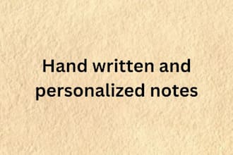 handwritten and personalized notes