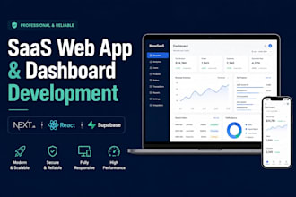 build a saas web or admin dashboard