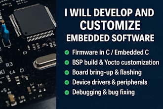 develop and customize embedded software, bsp, and device drivers