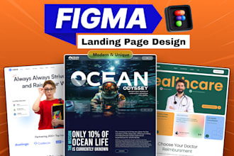 do figma landing page design, saas landing page, agency landing page