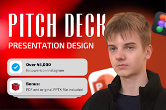 create a custom pitch deck presentation design