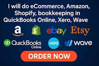 do ecommerce amazon shopify bookkeeping accounting in quickbooks online xero