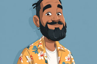 draw a cartoon caricature portrait from your photo
