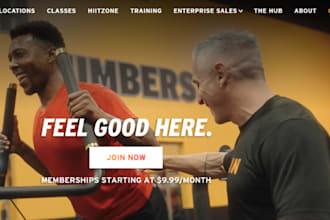 wix aerobics instructor kickboxing website amusement gymnastic club website