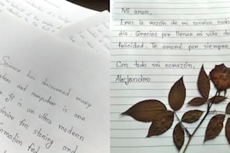 write aesthetic handwritten notes in english and spanish